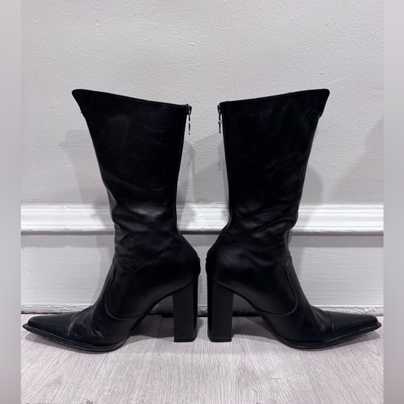 Cafenoir Black Italian Leather Women's Boots, size - Picture 4 of 10
